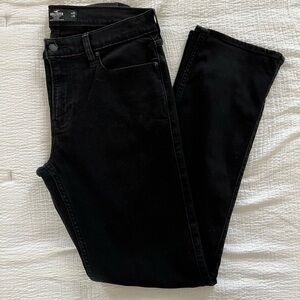 Hollister Mens Classic Black Straight Leg Jeans